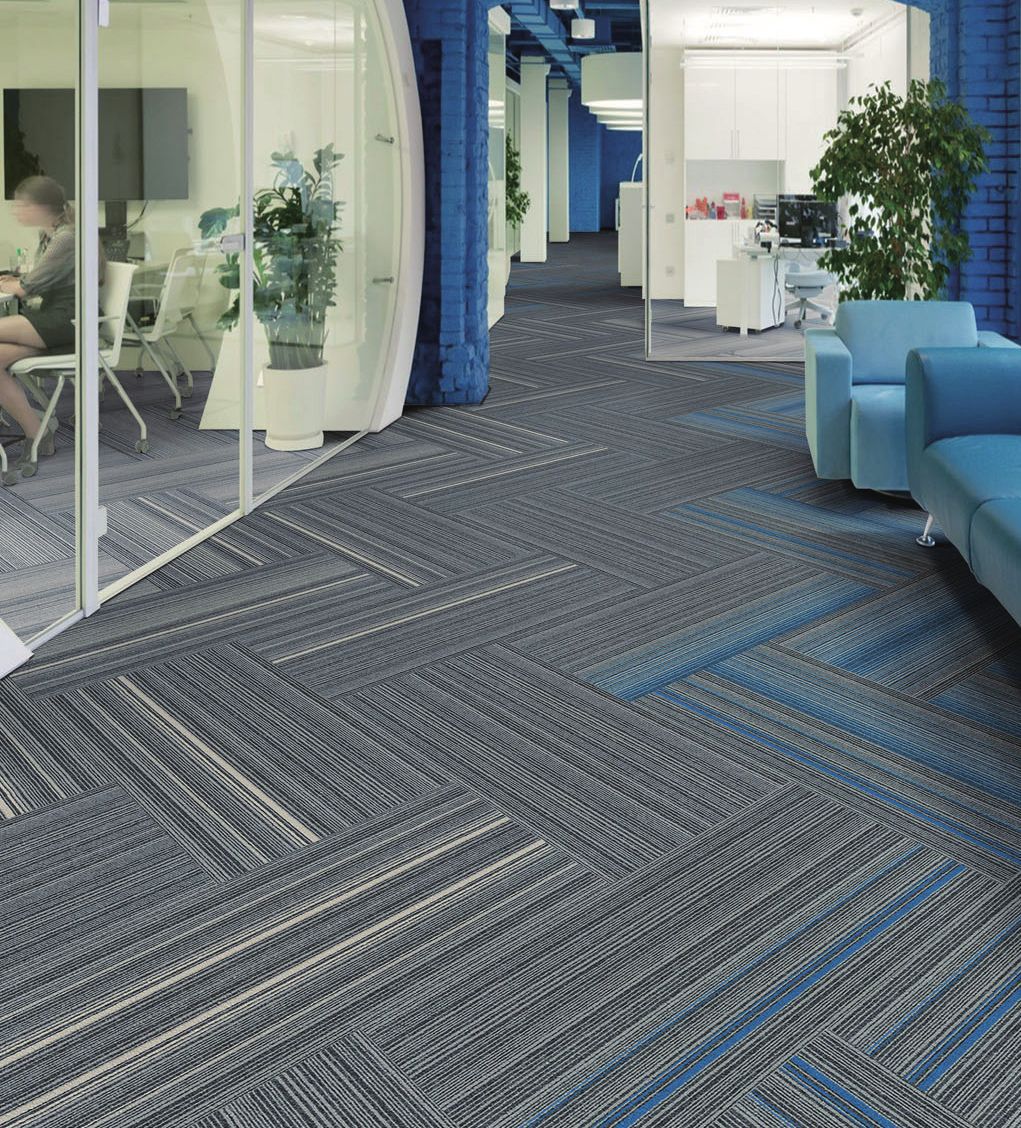 办公室会议室走道台球厅用现代彩色长条块毯pvc拼接地毯