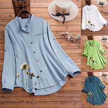 品质款2023春季ebay亚马逊wish简约都市休闲圆领宽松型女式衬衫
