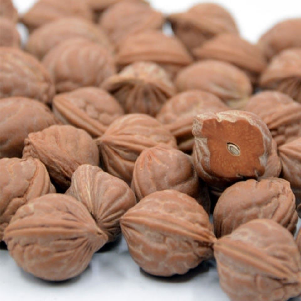 秦岭山桃核 野生龙纹散籽大小桃胡文玩正圆雕刻辟邪金鱼肚手串