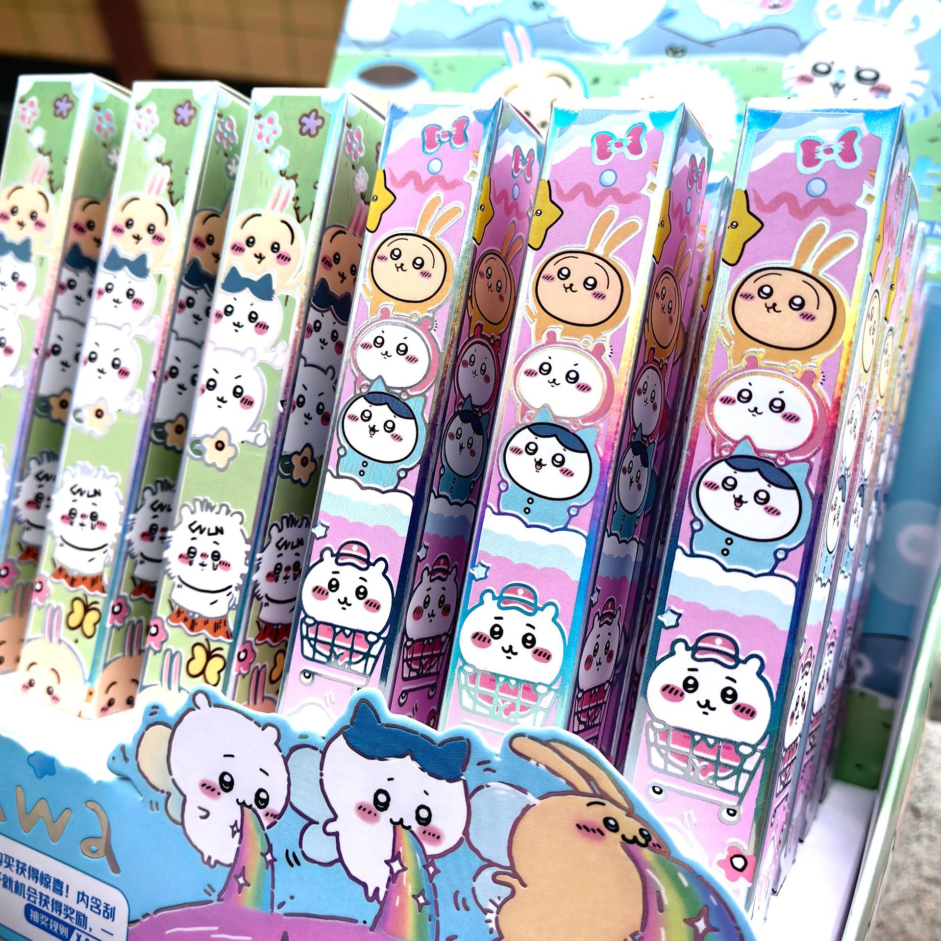 新款卡通可爱盲盒笔刮刮乐带抽奖礼品儿童高颜值书写中性笔按动式