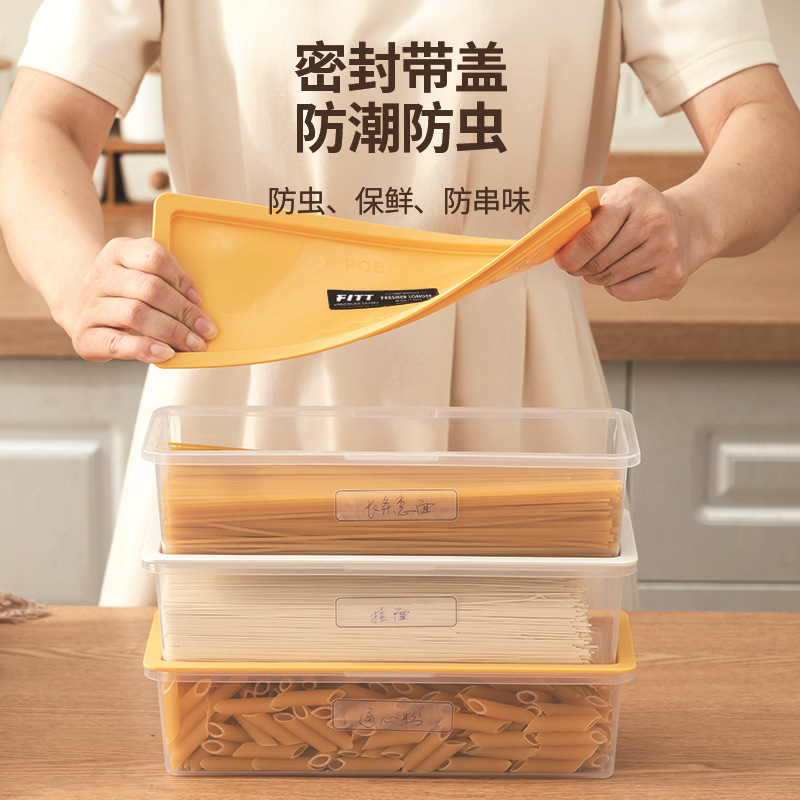 Japanese Noodles Storage Box Kitchen Pasta Noodles Refrigerator Crisper Food Grade Plastic Dry Noodles Storage Box