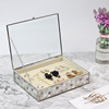 European style Glass Ring Earring box new pattern shell Jewelry Box Retro jewelry storage box Simplicity Jewelry Display box