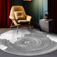 新中式圆形地毯客厅茶几沙发毯家用房间床边毯梳妆台吊椅摇篮垫