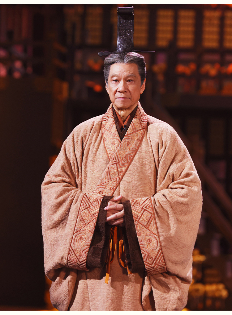 古代中年老人白色假发秦汉古装造型男款短发头套 老爷爷整顶假发