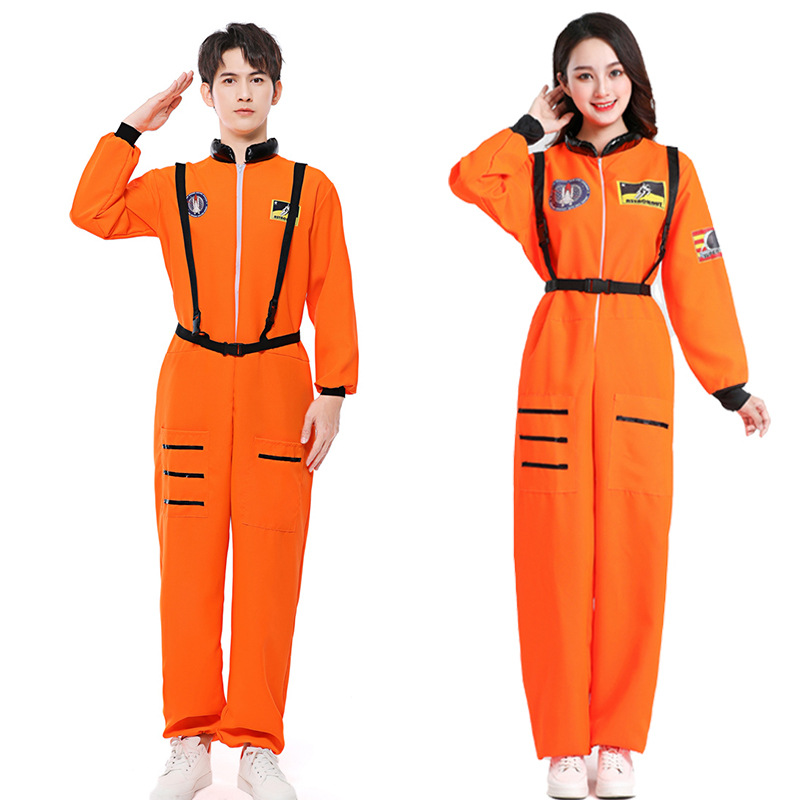太空服万圣节宇航员流浪地球银色橙色白色太空服飞行员服cos服装