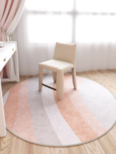 KBQ1地毯圆形粉色少女心公主风卧室床边毯电脑椅地垫客厅茶几转椅