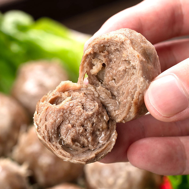 牛肉丸潮汕牛肉牛筋丸火锅配菜食材肉材撒尿牛丸火锅丸子批发包