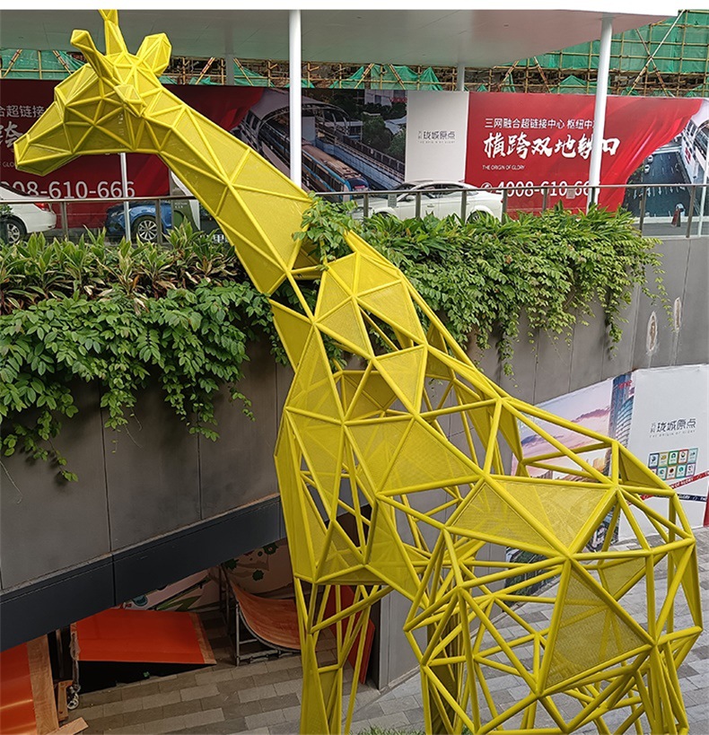 商业街不锈钢雕塑大型动物玻璃钢雕塑商场美陈 户外广场景观摆件