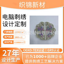 亮片珠片珠子珠管珍珠盘带绣 多彩水晶珠光花朵刺绣贴片  Y5942