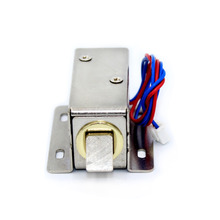 12V 0.6A小型柜子锁  抽屉电 锁电磁阀锁电子门锁 橱柜锁 通电开