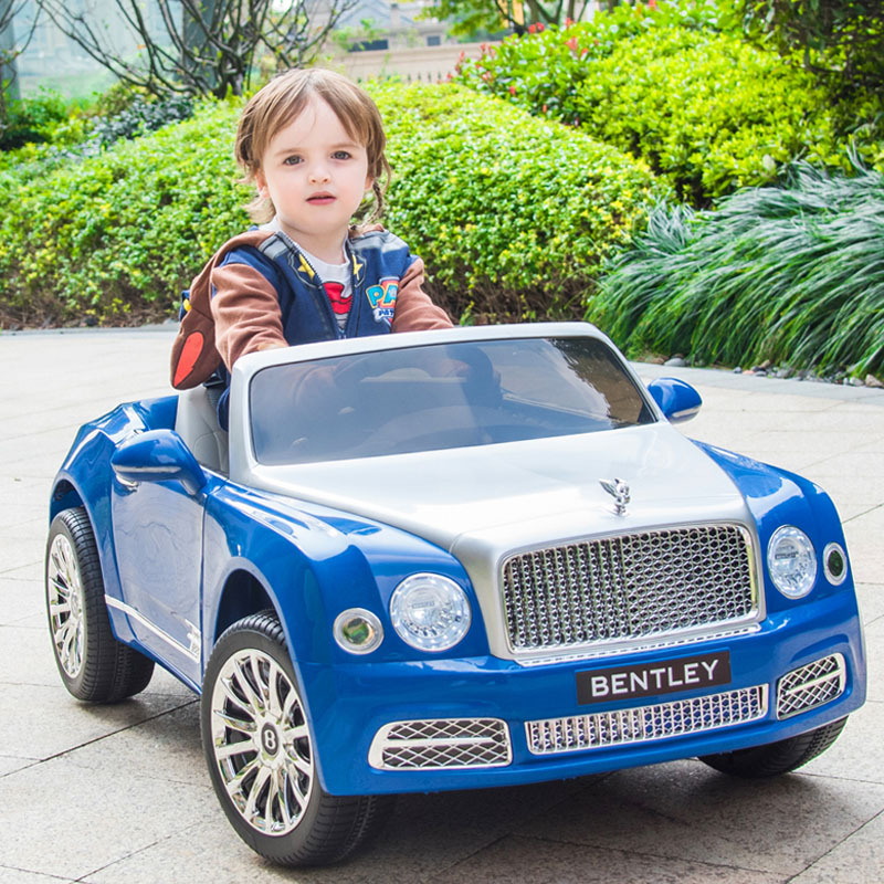 贝瑞佳宾利儿童电动车四轮四驱婴儿汽车宝宝小孩遥控玩具车可坐人