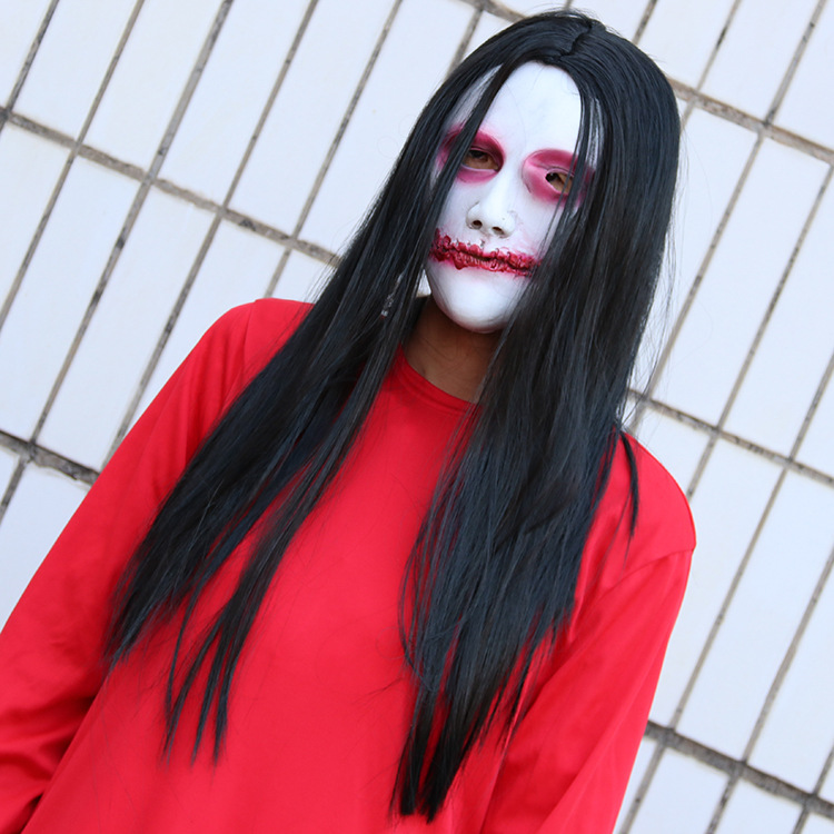 女鬼面具万圣节乳胶恐怖面具鬼屋密室逃脱剧本杀道具厂家批发