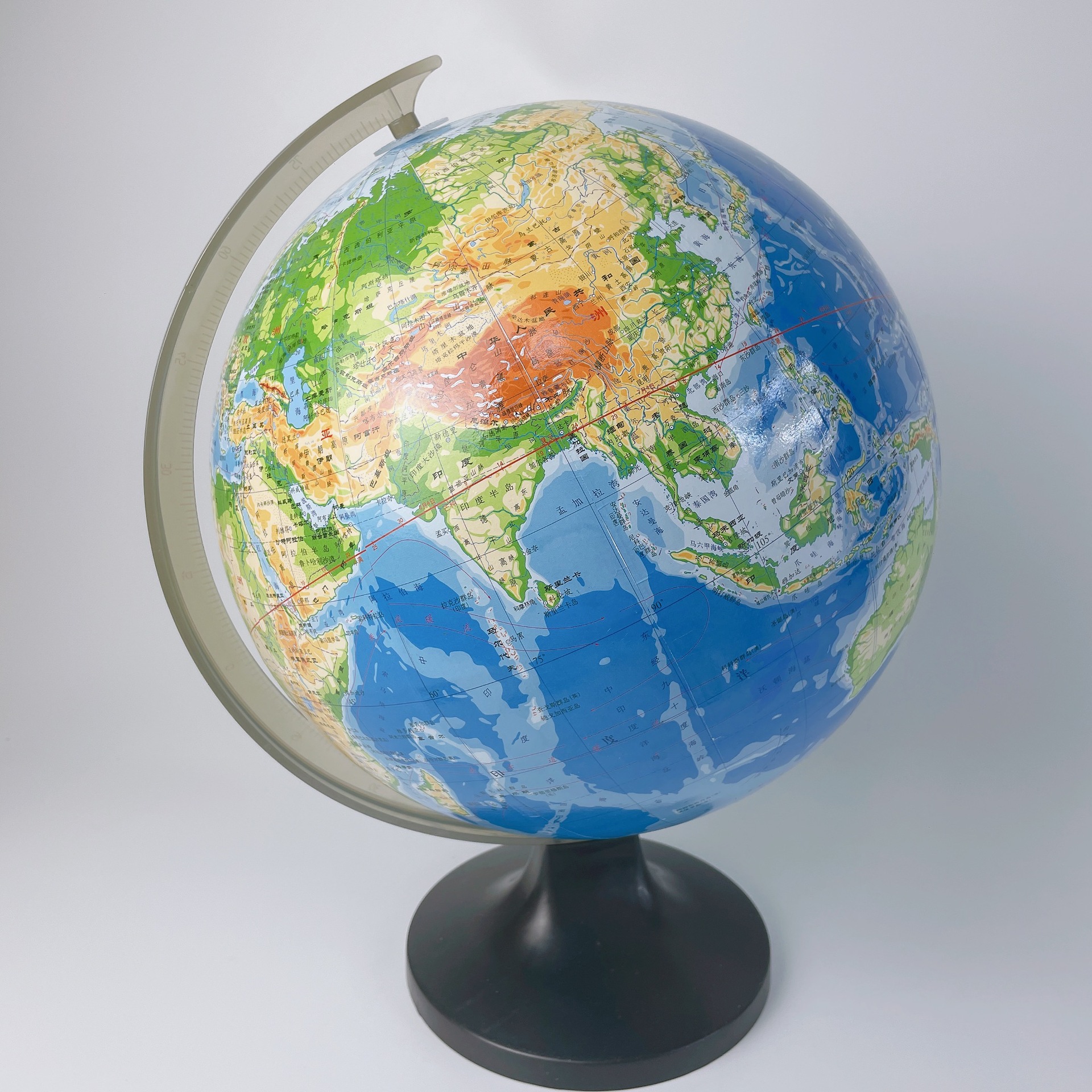 j34002平面地形地球仪 32cm高清地形地貌教学器材1:40000000模型