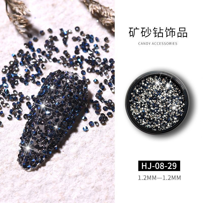 Micro Diamond Nail Ornament Ore Nail Particles Nail Diamond in the Debris Powder Flash Nail Jewelry Colorful Crystals DIY Wholesale