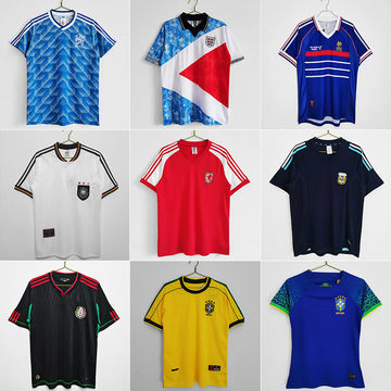 德国足球服主客场男上衣比赛英格兰训练队服复古法国球衣国家队