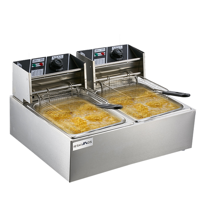 电炸炉商用 单双缸炸炉炸油条炸鸡排薯条设备全套摆摊炸串油炸锅