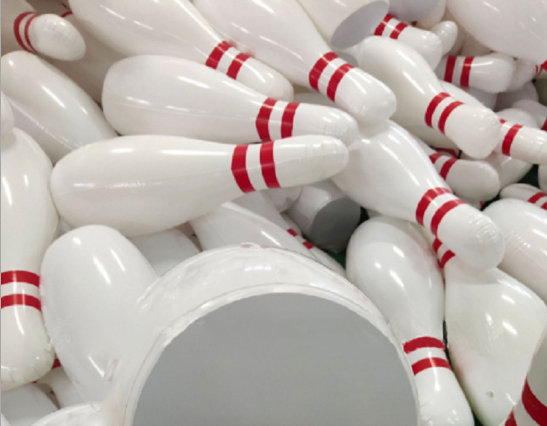 现模pvc充气保龄球60cm充气大保龄球吹气玩具套装一件代发