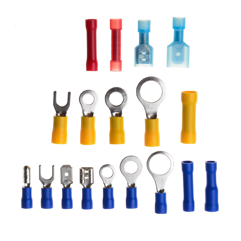 360pcs冷压端子套装绝缘压接端子接线尼龙端子组合铜端子叉圆形