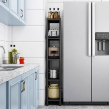 夹缝置物架厨房多功能冰箱缝隙收纳柜多层铁艺可移动卫生间储物柜