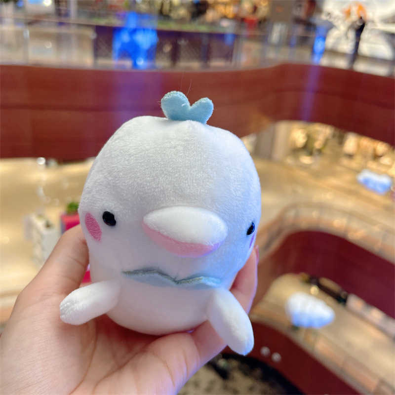 可爱毛绒玩具儿童玩偶挂件海洋动物白鲸公仔书包钥匙扣抓机娃娃