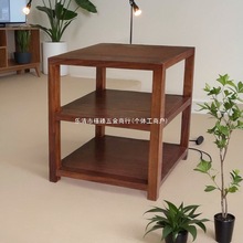 实木功放柜多层机柜落地置物架橡木音响机架转角置物架复印机支架