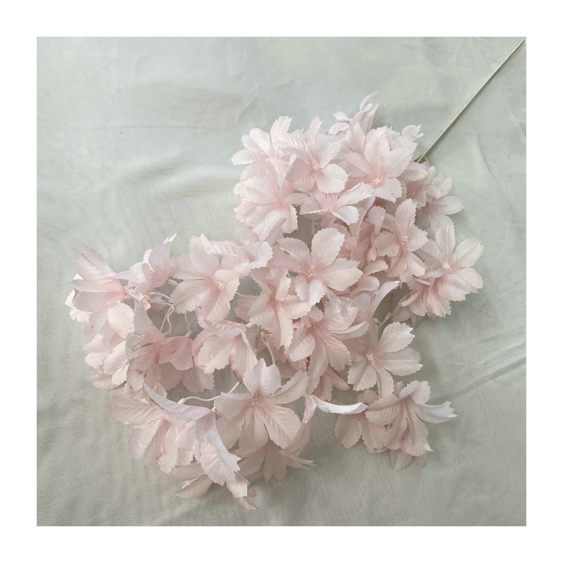 Pan Woven Cherry Blossom Snow Velvet Wedding Hall Snow Velvet Hotel Ceiling Decoration Simulation Cherry Blossom Wedding Supplies Simulation Flower Material