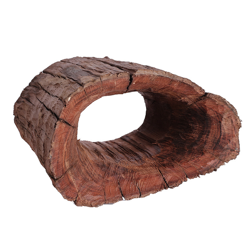 紫柚木沉木树桩躲避洞 乌龟晒台鱼虾躲避屋 鱼缸造景装饰摆件沉木