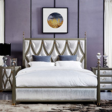 美式轻奢塞纳之光实木床现代简约卧室双人床公主床小户型婚床家具