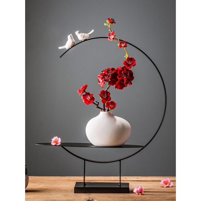 新中式家居中国风格茶桌室禅意摆件复古书房博物架玄关装饰品家庭