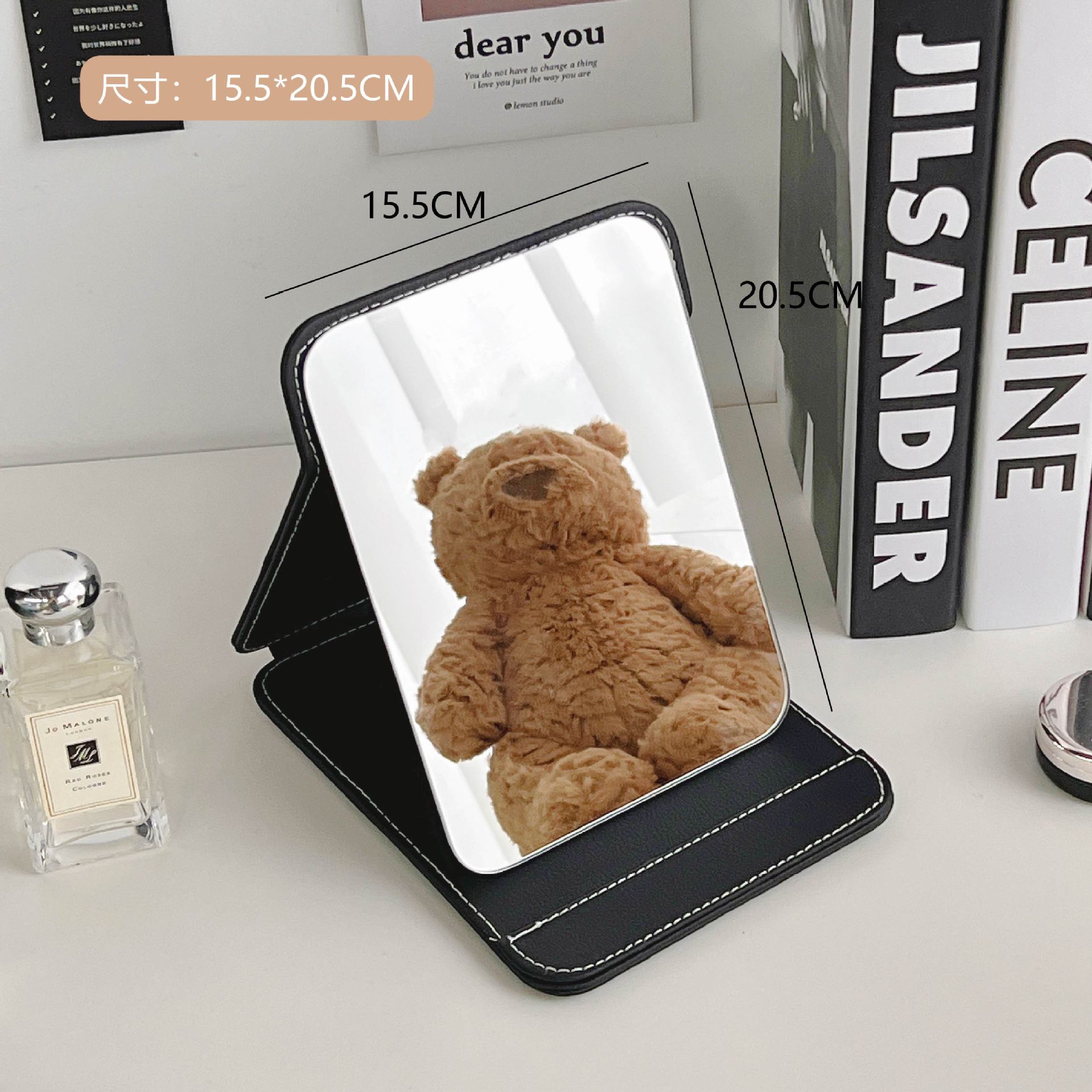 Ins Mirror Portable Make-up Mirror Household Desktop Dressing Mirror Portable Mirror Hd Folding Mirror Beauty Mirror