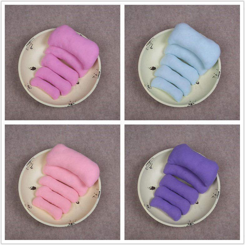 包邮现货羊毛毡枕头 新生儿拍照土豆盆 框 月牙 骨头辅助道具