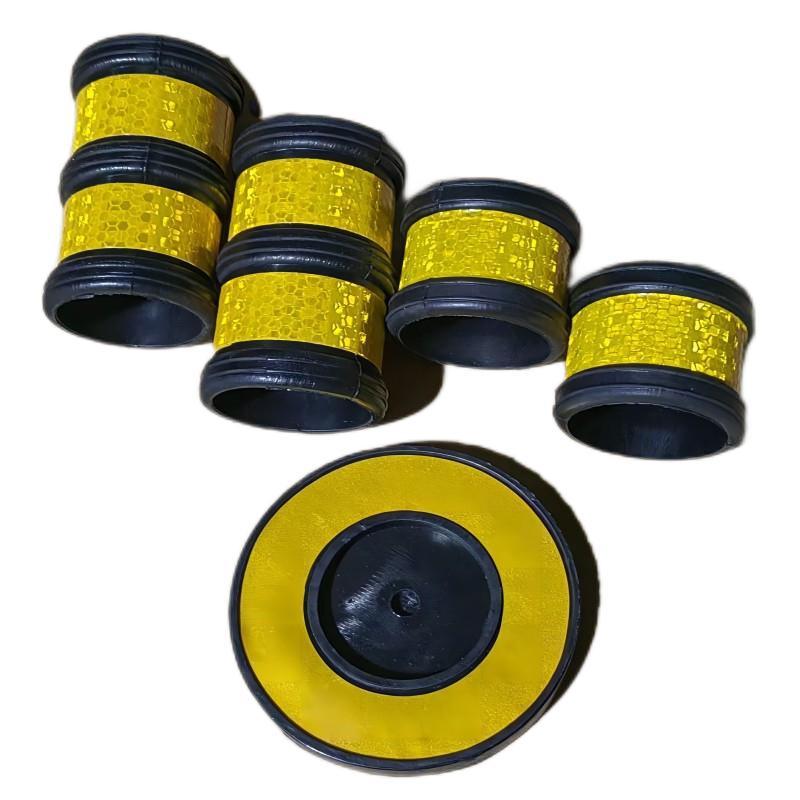 5寸钢管反光橡胶保护套脚手架家装建材设施橡胶护套橡胶防滑垫