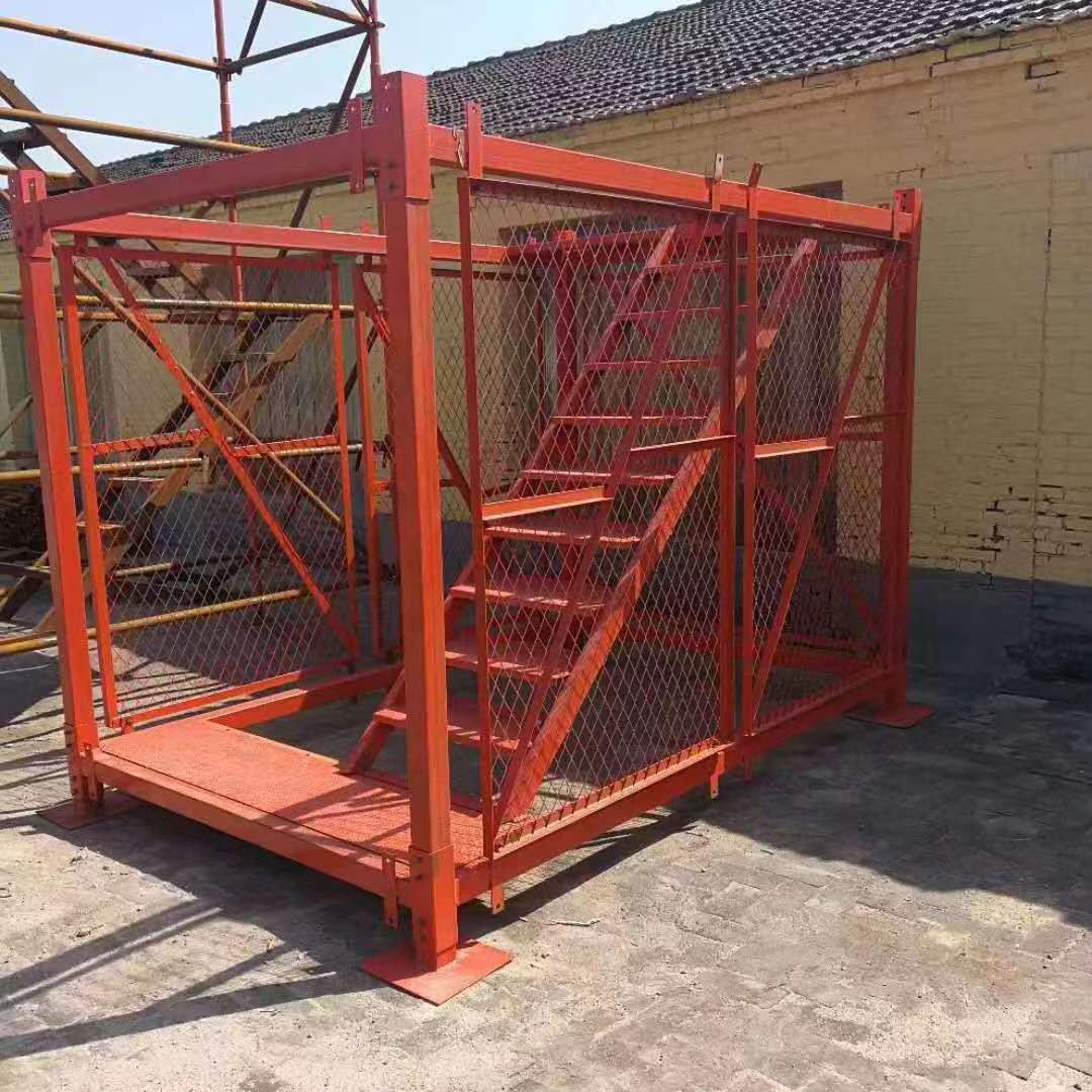 桥梁建筑安全爬梯基坑隧道梯笼组合式基坑桥墩上下马道脚手架爬梯