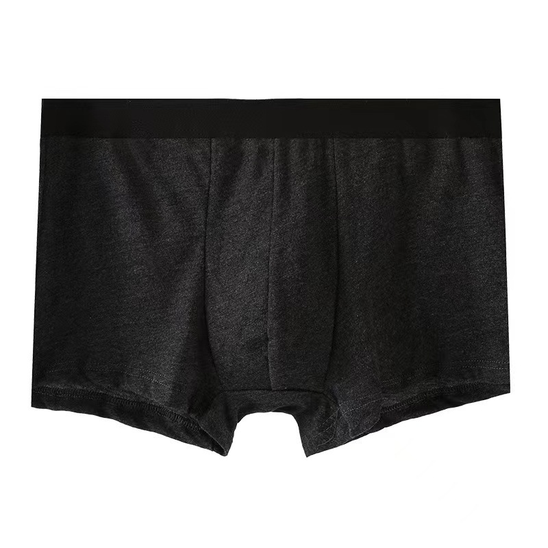 Men's Underwear Summer Solid Color Boxers plus Size Breathable Boxer Mid Waist Knitted Teen Panties Men