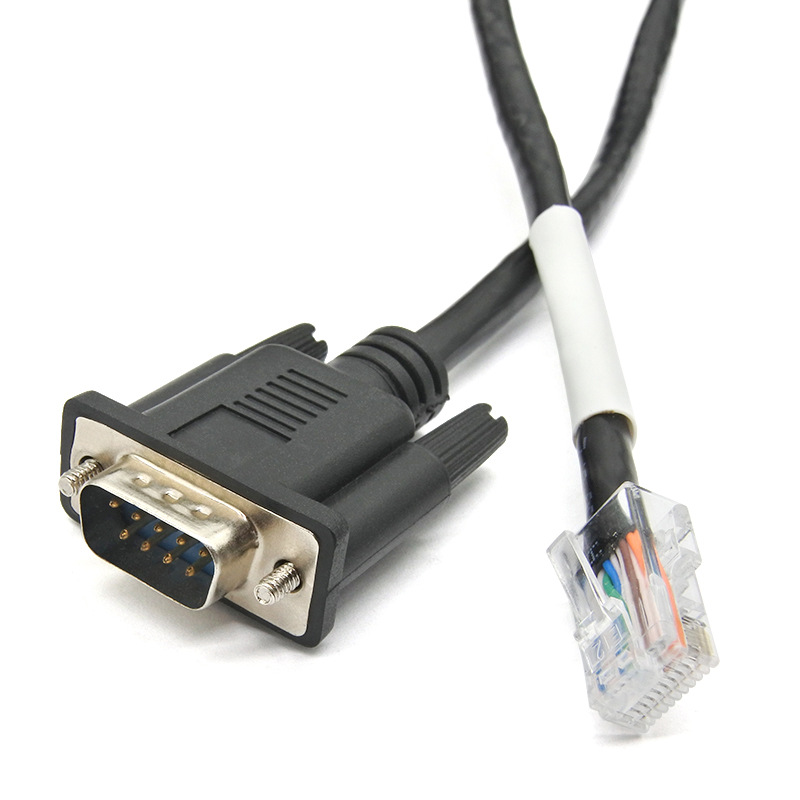 h 厂家db9公头串口线转rj45水晶头线