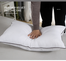 纤丝羽绒枕枕头枕芯单人空压缩芯高枕眈头枕蕊抌沈帎头芯