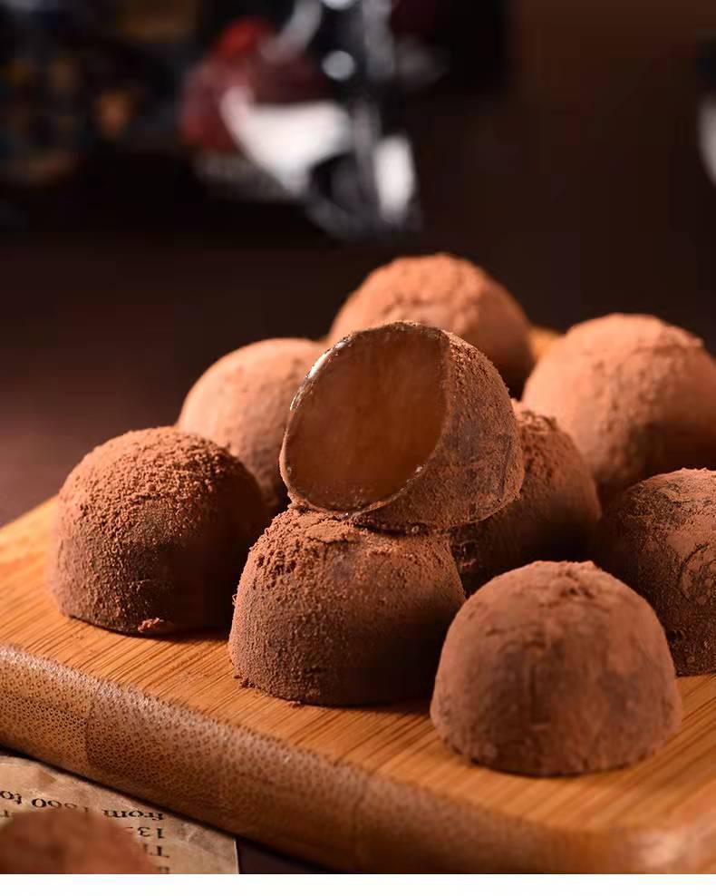 松露型巧克力158g黑巧克力袋装年货婚庆送礼休闲食品整箱零食批发