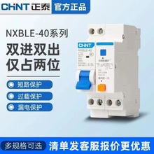 正泰NXBLE-40双线空气开关断路器漏电保护器空开开关双进双出1P+N