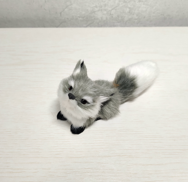 仿真狐狸 狐仙 皮毛 仿真狐狸 白狐狸 灰狐狸 拍照道具