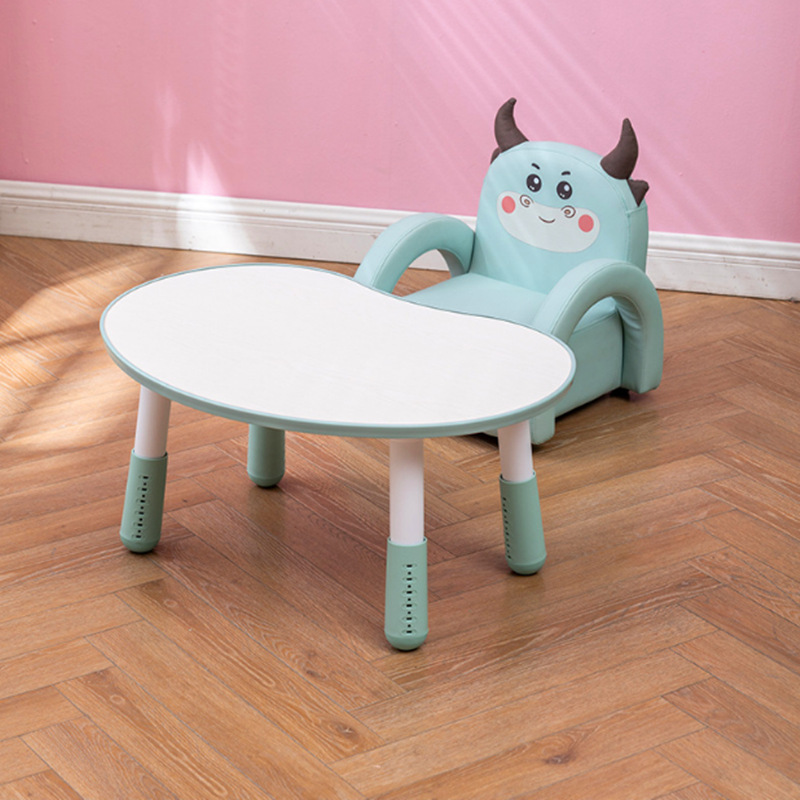 花生桌幼儿学习桌椅学龄前儿童3一6岁儿童桌阅读区桌椅桌月亮