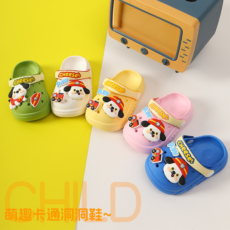 Children's Hole Shoes Summer Boys Cartoon Non-Slip Soft Bottom Baby Cute Indoor and Outdoor Closed-Toe Slippers Sandals Wholesale