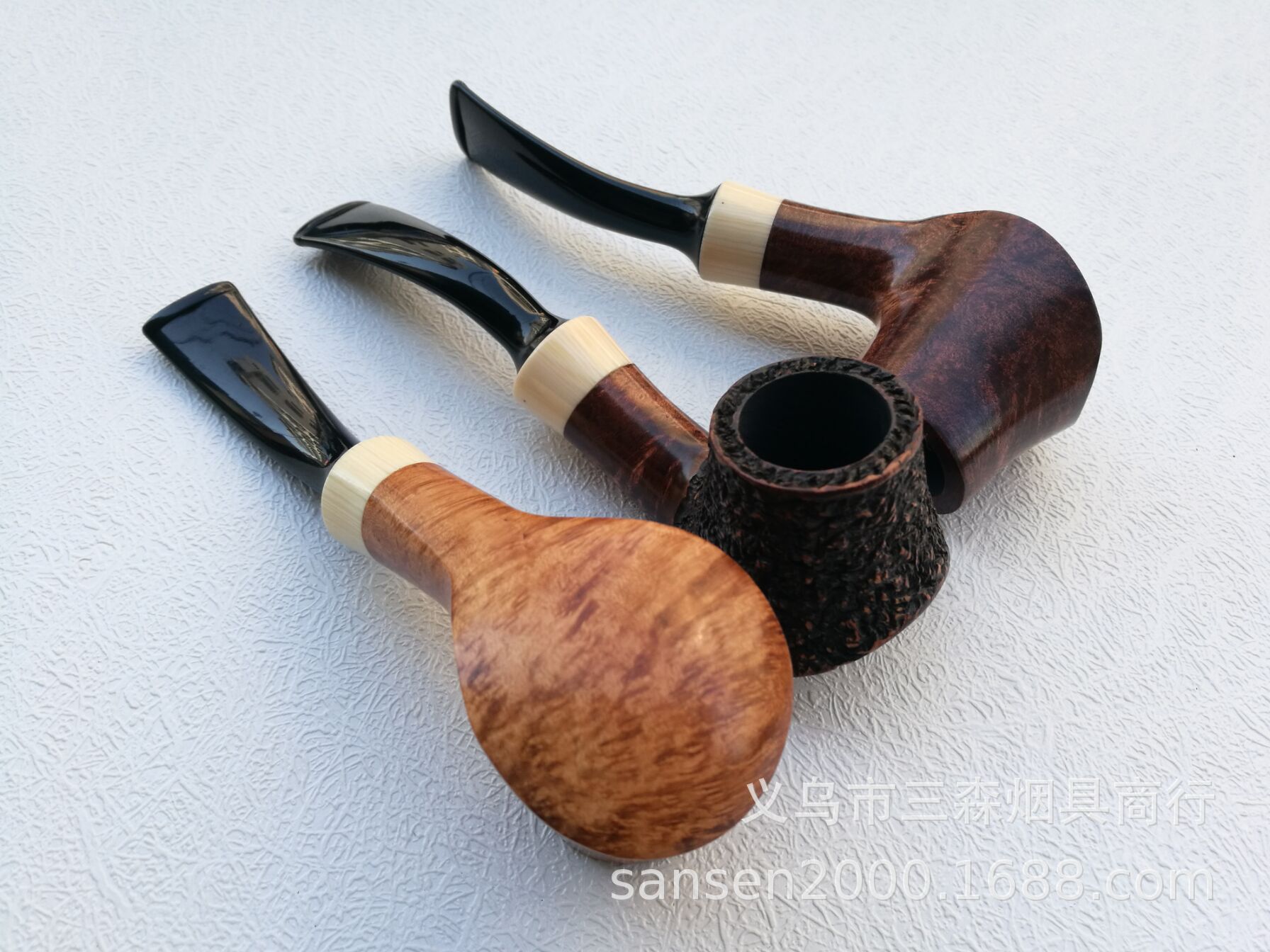 三森石楠木烟斗9mm碳芯过滤三森烟丝斗中号8978-阿里巴巴