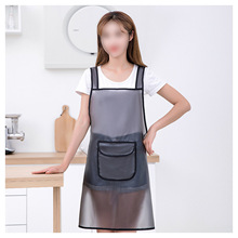 半透明磨砂印logo定做图案围裙男女厨房家用做饭防水防污擦手围裙