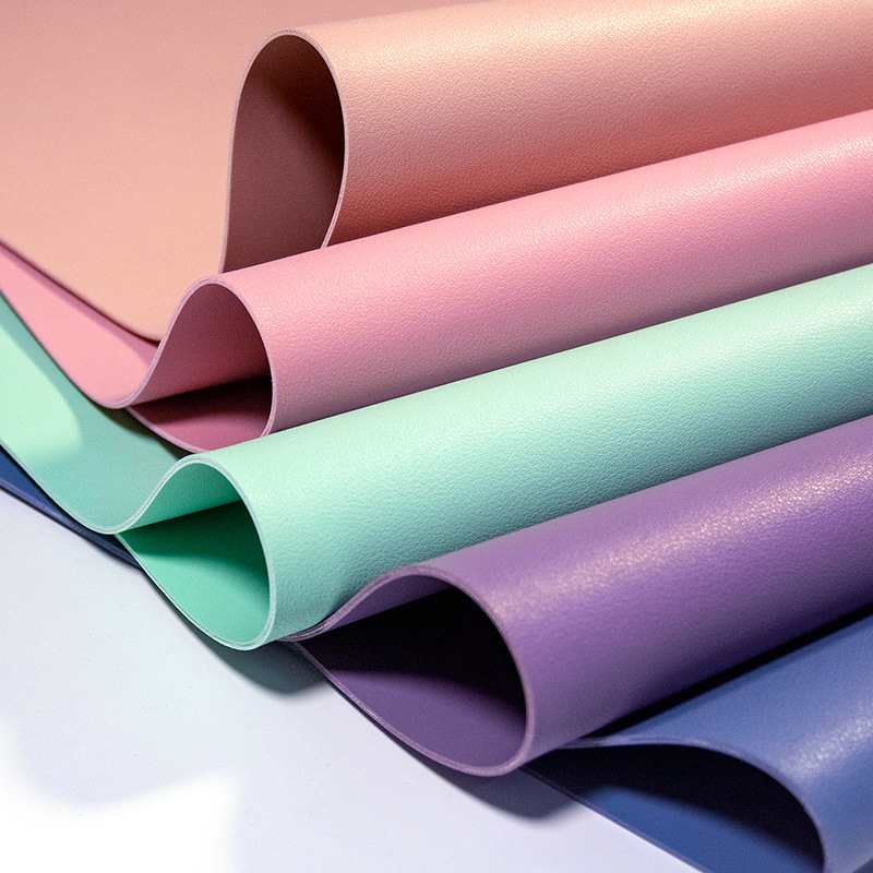 现货批发纳帕纹双面革 pvc皮革防水人造革箱包包面料皮料