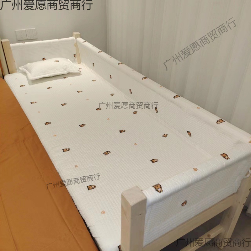 实木儿童拼接床带床莱客森围折叠护栏婴儿床加宽大床小宝宝延边床