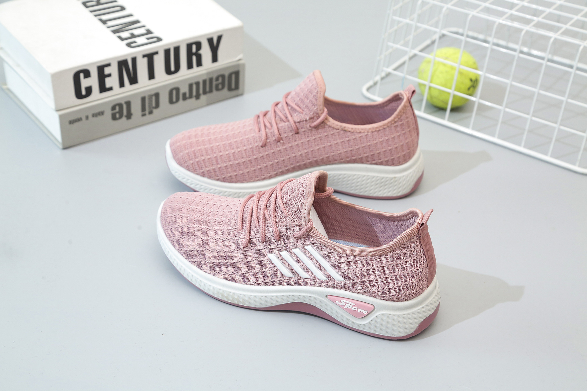 Foreign Trade 2023 New Women's Shoes Spring and Autumn All-Match Breathable Flying Woven Women's Comfort and Casual Trendy Shoes Women's Sneaker Running