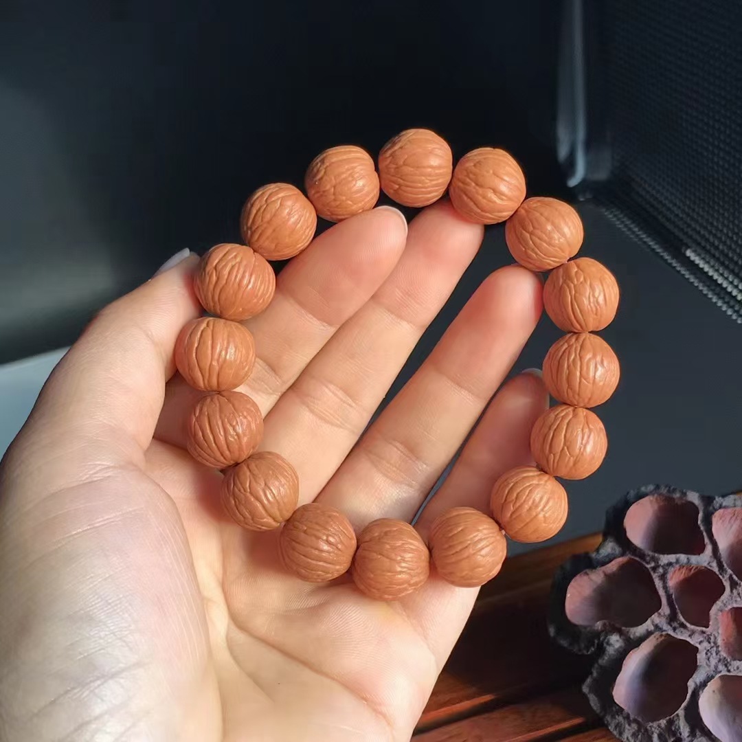 土豪猴头凤羽猴头核桃单圈文玩猴头108长串猴头手串 大量批发