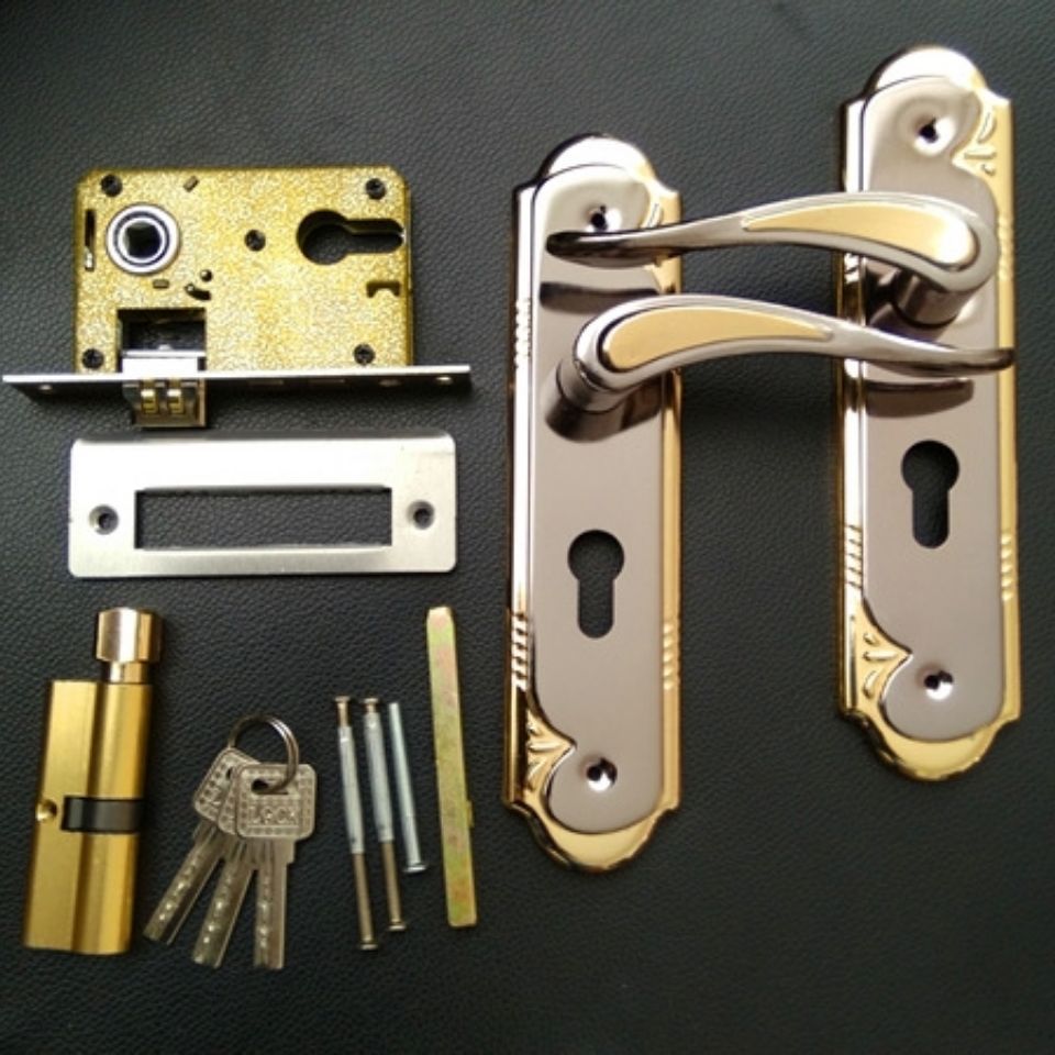 室内门锁福字锁件套小双舌执手锁静音压把锁精品实木钢木门锁