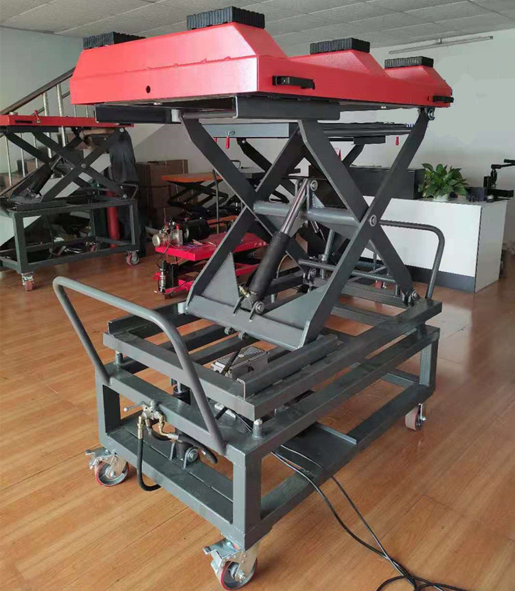新能源汽车电瓶举升机电动车升降平台移动小车电池包拆装起升托架