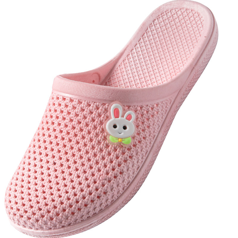 2023 Summer New Hole Sandals Flat Closed Toe Slippers Women's Soft Bottom Non-Slip Indoor and Outdoor Casual Bathroom Slippers